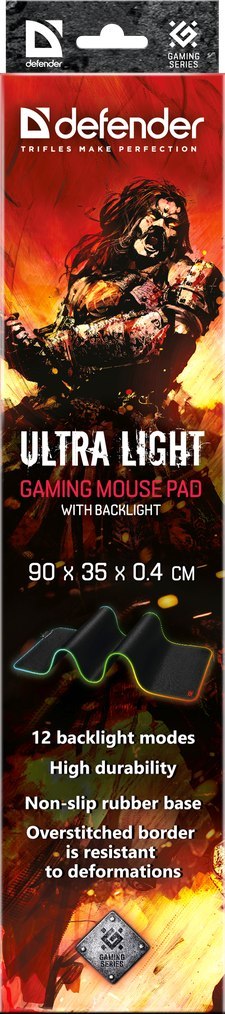 PODKŁADKA DEFENDER GAMING XXL LIGHT LED 450x400x4mm