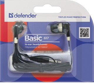 SŁUCHAWKI DEFENDER DOUSZNE BASIC 617 CZARNE