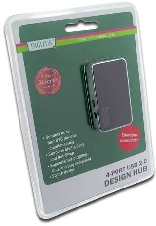 Hub USB DIGITUS Hub 4-portowy USB 2.0 Hub USB DIGITUS Hub 4-portowy USB 2.0