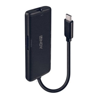 Lindy 43358 stacja dokująca Przewodowa USB 3.2 Gen 1 (3.1 Gen 1) Type-C Czarny