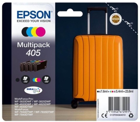 Epson 405 DURABrite Ultra Ink nabój z tuszem 1 szt. Oryginalny Standardowa wydajność Czarny, Cyjan, Purpurowy, Żółty