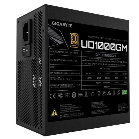 Gigabyte UD1000GM moduł zasilaczy 1000 W 20+4 pin ATX ATX Czarny