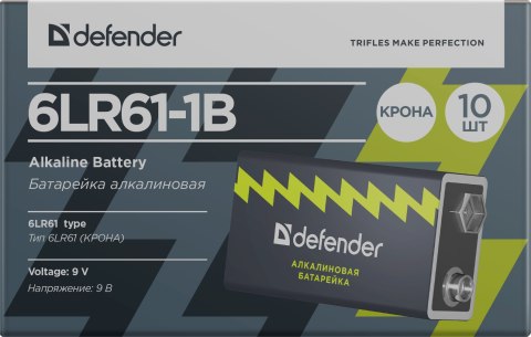 BATERIA DEFENDER 6LR61-1B BLISTER 9V ALKALINE