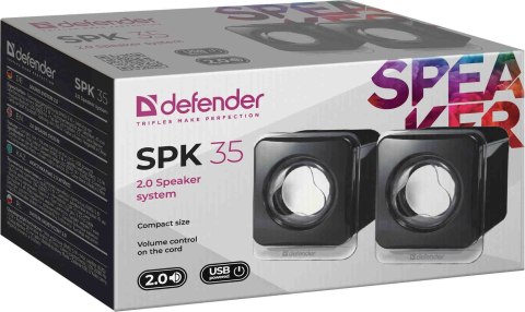 GŁOŚNIKI DEFENDER SPK-35 2.0 5W USB CZARNE