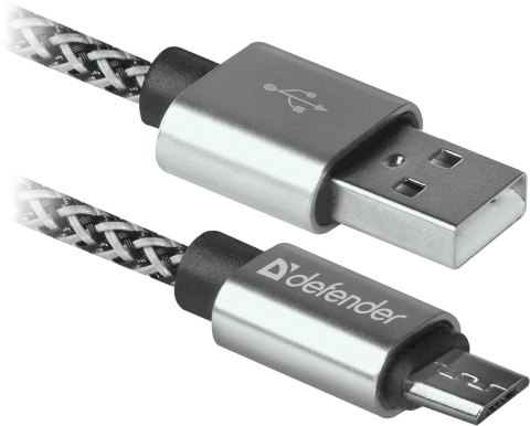 KABEL DEFENDER USB AM-MICRO BM 1.0m 2.1A BIAŁY