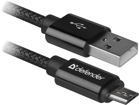 KABEL DEFENDER USB AM-MICRO BM 1.0m 2.1A CZARNY