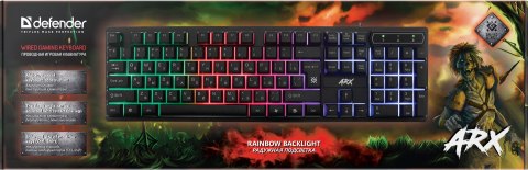 KLAWIATURA DEFENDER ARX GK-196L LED GAMING