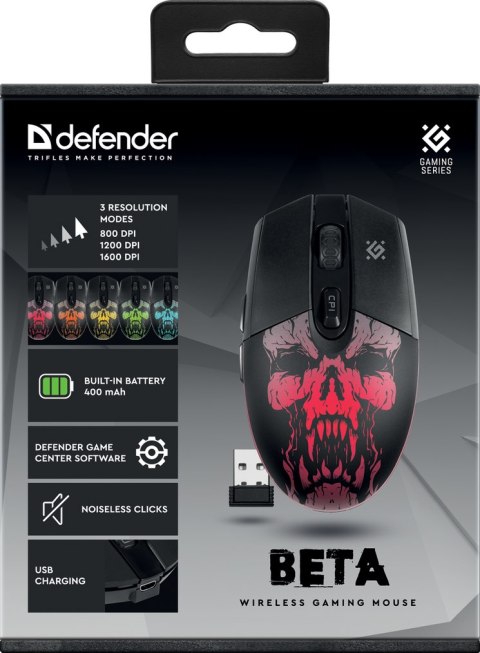 MYSZ DEFENDER GM-707L BETA OPTIC BEZPRZEWODOWA 1600dpi 6P