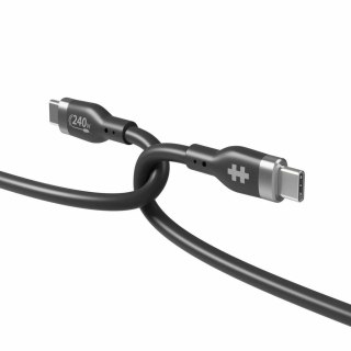 HYPER HJ4002BKGL kabel USB USB 2.0 2 m USB C Czarny