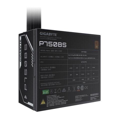 Zasilacz Gigabyte P750BS 750W 80+ Bronze Zasilacz Gigabyte P750BS 750W 80+ Bronze