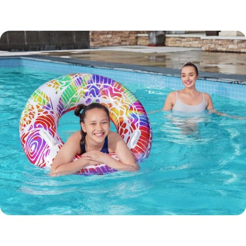 KÓŁKO DLA DZIECI O ŚREDNICY 91 CM 3 KOLORY BESTWAY 36084 CZERWONY