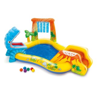 PLAC ZABAW DINOZAURY ZE ZJEŻDŻALNIĄ 249 X 191 X 109 CM INTEX 57444