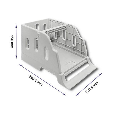 Qoltec Zewnętrzny podajnik etykiet | Szary