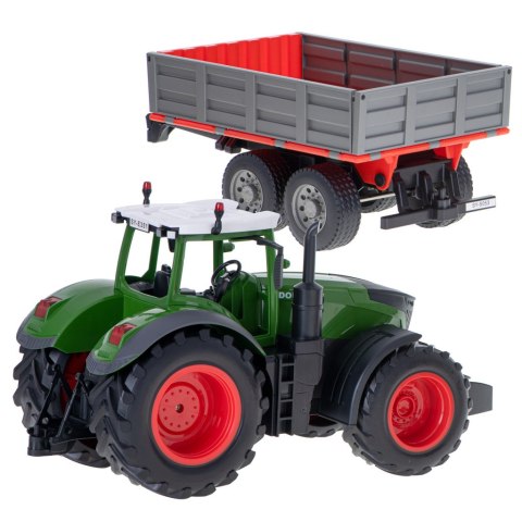 Traktor RC 2.4G 4CH z przyczepą 1:16 klakson