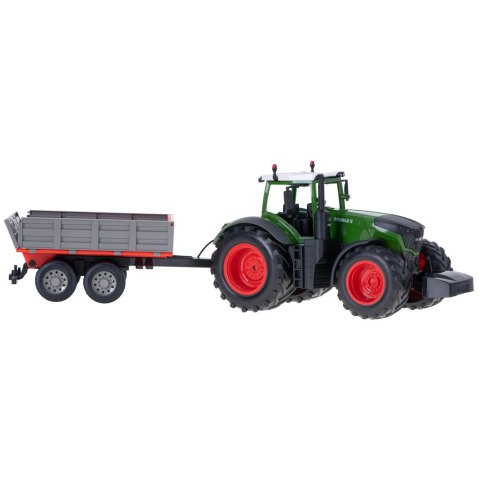 Traktor RC 2.4G 4CH z przyczepą 1:16 klakson