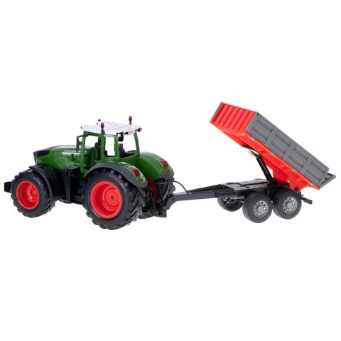 Traktor RC 2.4G 4CH z przyczepą 1:16 klakson