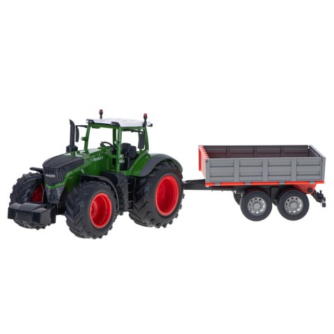 Traktor RC 2.4G 4CH z przyczepą 1:16 klakson