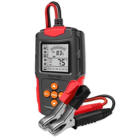 QOLTEC TESTER AKUMULATORA Z WYŚWIETLACZEM LCD |12V | 24V | 3AH-200AH QOLTEC TESTER AKUMULATORA Z WYŚWIETLACZEM LCD |12V | 24V | 3AH-200AH