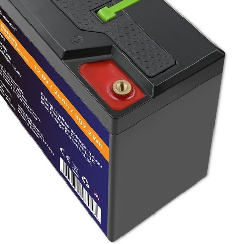 QOLTEC AKUMULATOR LIFEPO4 LITOWO-ŻELAZOWO-FOSFORANOWY | 12.8V | 24AH | 307.2WH | BMS QOLTEC AKUMULATOR LIFEPO4 LITOWO-ŻELAZOWO-FOSFORANOWY | 12.8V | 24AH | 307.2WH | BMS
