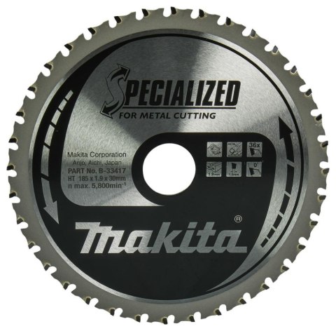 Makita Specialized ostrze do piły tarczowej 18,5 cm 1 szt. Makita Specialized ostrze do piły tarczowej 18,5 cm 1 szt.