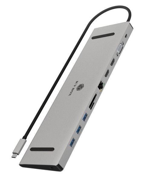 Stacja dokująca IcyBox USB-C -> HDMI/VGA/USB-A/USB-C/3,5mm Stacja dokująca IcyBox USB-C -> HDMI/VGA/USB-A/USB-C/3,5mm