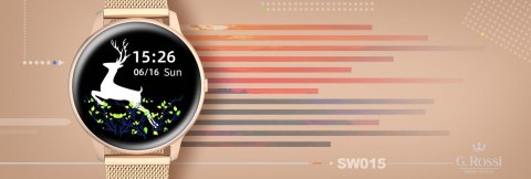 Damski SMARTWATCH G.Rossi SW015-4 Różowe złoto