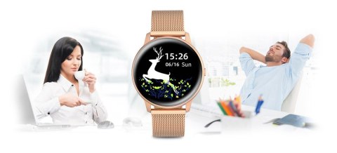 Damski SMARTWATCH G.Rossi SW015-4 Różowe złoto