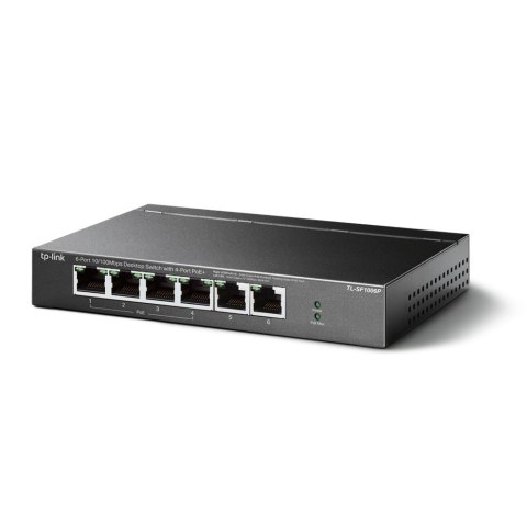 TP-Link TL-SF1006P łącza sieciowe Nie zarządzany Fast Ethernet (10/100) Obsługa PoE Czarny TP-Link TL-SF1006P łącza sieciowe Nie zarządzany Fast Ethernet (10/100) Obsługa PoE Czarny