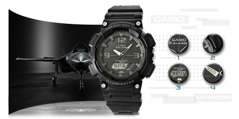 Zegarek Męski CASIO AQ-S810W-1A2VDF 10 Bar SOLAR Do pływania