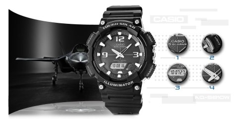 Zegarek Męski CASIO AQ-S810W-1AVEF 10 Bar SOLAR Do pływania