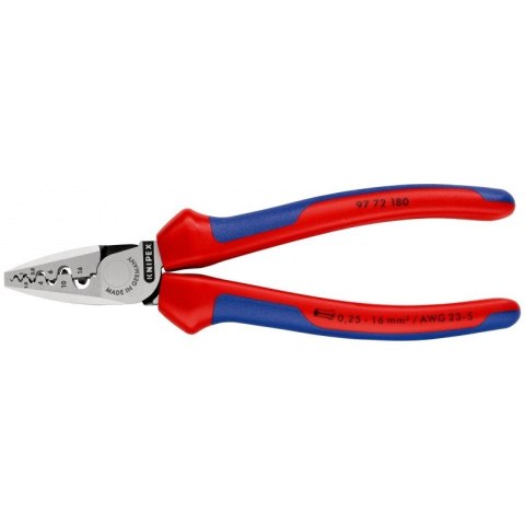 Knipex 97 72 180 zaciskarka kablowa Scyzoryk Niebieski, Czerwony, Srebrny Knipex 97 72 180 zaciskarka kablowa Scyzoryk Niebieski, Czerwony, Srebrny
