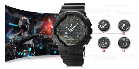 Zegarek Męski CASIO G-SHOCK GA-100-1A1ER 20 Bar Do nurkowania