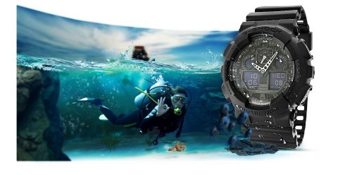 Zegarek Męski CASIO G-SHOCK GA-100-1A1ER 20 Bar Do nurkowania