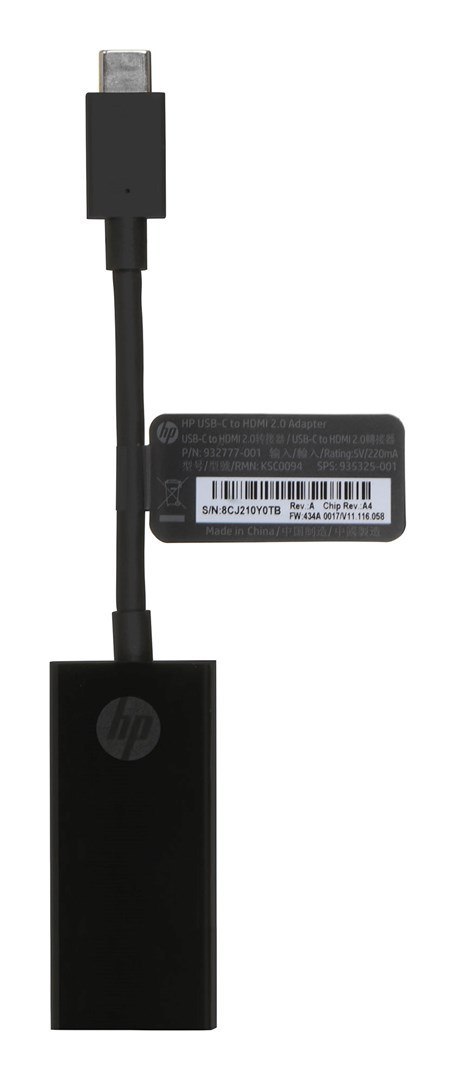 Przejściówka HP USB-C to HDMI 2.0 Adapter czarna 2PC54AA Przejściówka HP USB-C to HDMI 2.0 Adapter czarna 2PC54AA