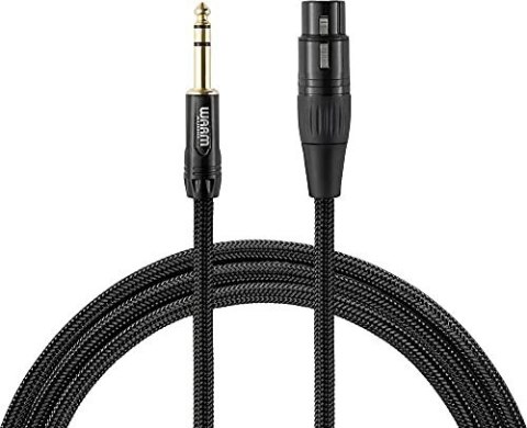 Warm Audio PREM-XLRF-TRSM-6 kabel audio 1,8 m 6.35mm TRS XLR Czarny Warm Audio PREM-XLRF-TRSM-6 kabel audio 1,8 m 6.35mm TRS XLR Czarny