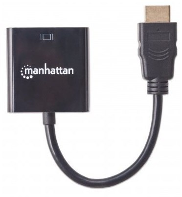MANHATTAN HDMI - VGA 0.3m /s1x HDMI (wtyk) 1x VGA (gniazdo) MANHATTAN HDMI - VGA 0.3m /s1x HDMI (wtyk) 1x VGA (gniazdo)
