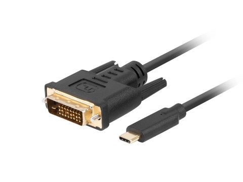 LANBERG KABEL USB-C(M)->DVI-D(24+1)(M) 1.8M CZARNY CA-CMDV-10CU-0018-BK LANBERG KABEL USB-C(M)->DVI-D(24+1)(M) 1.8M CZARNY CA-CMDV-10CU-0018-BK