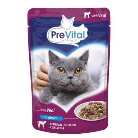 PREVITAL cielęcina w sosie dla kotów 100g. PREVITAL cielęcina w sosie dla kotów 100g.