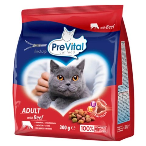 PREVITAL wołowina karma sucha dla kotów 300g PREVITAL wołowina karma sucha dla kotów 300g