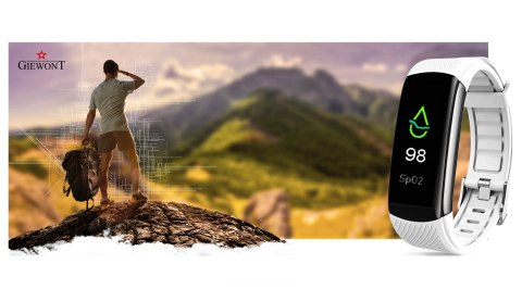 Smartband Giewont Czarny GW200-2 + Pasek Biały