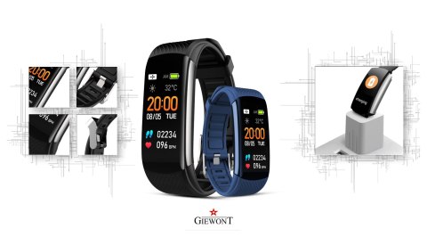 Smartband Giewont Czarny GW200-6 + Pasek Granatowy