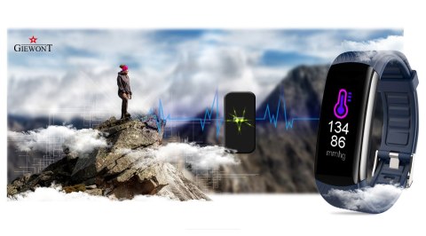 Smartband Giewont Czarny GW200-6 + Pasek Granatowy