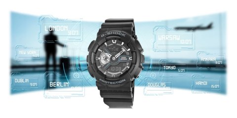 Zegarek Męski CASIO G-SHOCK GA-110-1BER 20 Bar Do nurkowania