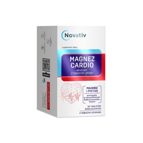 Novativ Magnez Cardio 50tabl. powlekanych Novativ Magnez Cardio 50tabl. powlekanych