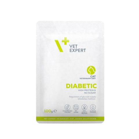 VetExpert Veterinary Diet Diabetic Cat 100g Pouch VetExpert Veterinary Diet Diabetic Cat 100g Pouch