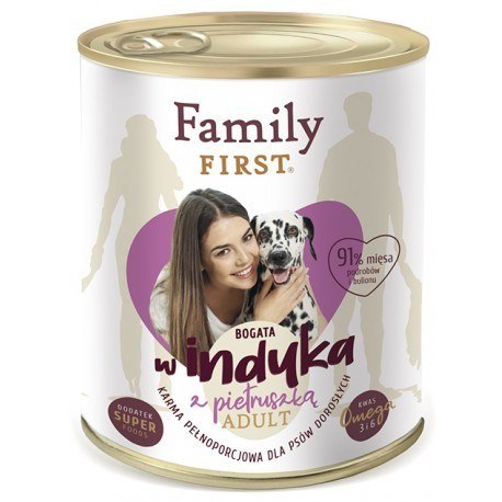FamilyFirst Bogata w indyka+pietruszka adult 800g FamilyFirst Bogata w indyka+pietruszka adult 800g