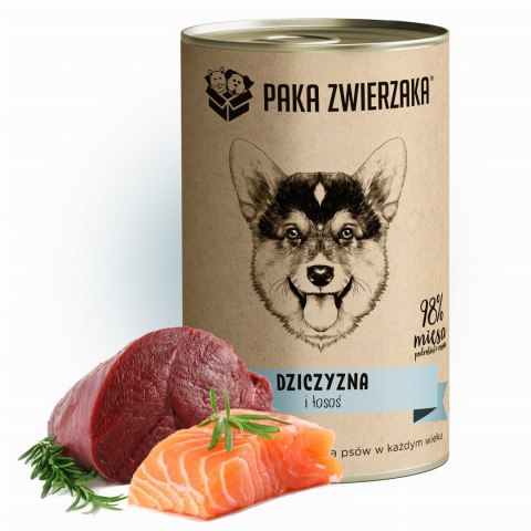 Paka Zwierzaka Dziczyzna i łosoś 400g Paka Zwierzaka Dziczyzna i łosoś 400g