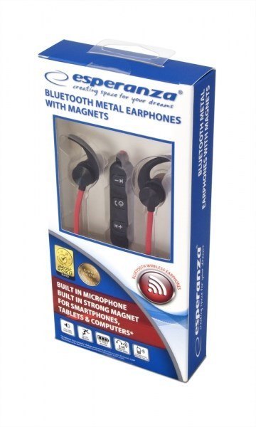 ESPERANZA SŁUCHAWKI DOUSZNE BLUETOOTH METALOWE CZARNE EH186K ESPERANZA SŁUCHAWKI DOUSZNE BLUETOOTH METALOWE CZARNE EH186K