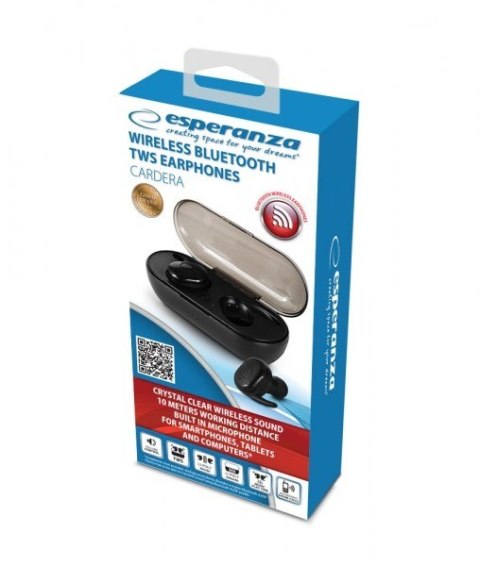 ESPERANZA SŁUCHAWKI DOUSZNE BLUETOOTH TWS CARDERA EH225K ESPERANZA SŁUCHAWKI DOUSZNE BLUETOOTH TWS CARDERA EH225K