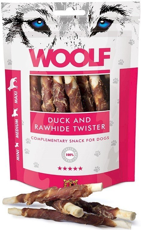 WOOLF Przysmak Duck Rawhide Twister dla psa 100g WOOLF Przysmak Duck Rawhide Twister dla psa 100g